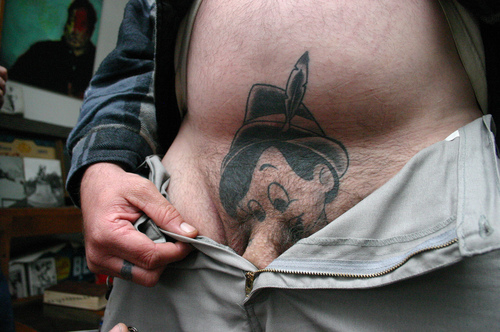 Tatouage sexe Pinocchio