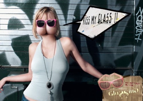 Pub lunettes kiss my glass