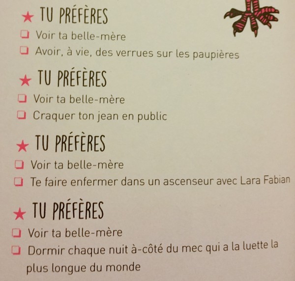 que faire a manger a sa belle mere